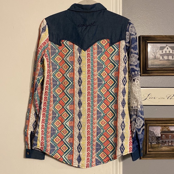 Desigual Button Down Shirt! New with tags! Size small! - Picture 6 of 14